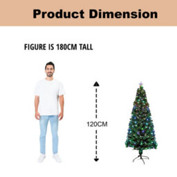 Shatchi 4Ft/120Cm Berries Balls Fibre Optic Christmas Tree Led Pre-Lit - thumbnail 9