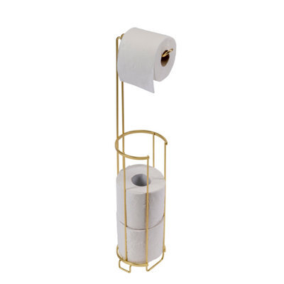 Croydex Gold Freestanding Toilet Roll Holder - image 1