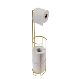 Croydex Gold Freestanding Toilet Roll Holder - thumbnail 1