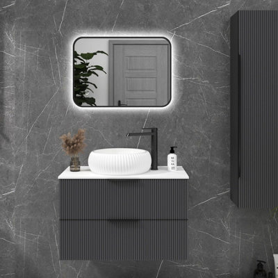 Royal Bathrooms Luton 500 X 700mm Bathroom Mirror Dimmable Led Anti-Fog Ip44 Rated Illuminated Backlit Wall Touch Vanity Mirror - image 1