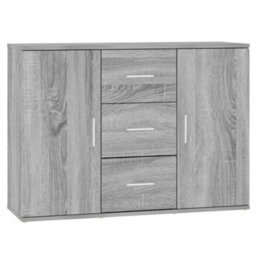 Vidaxl Sideboard Grey Sonoma 91X29.5X65 Cm Engineered Wood - thumbnail 2