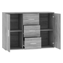 Vidaxl Sideboard Grey Sonoma 91X29.5X65 Cm Engineered Wood - thumbnail 5