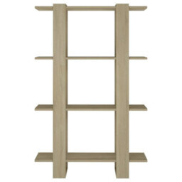 Berkfield Book Cabinet/room Divider Sonoma Oak 80X30X123.5 Cm - thumbnail 5