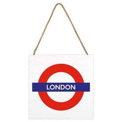 Transport For London London Wooden Block White/red/blue (2.7Cm X 20Cm X 20Cm) - image 1