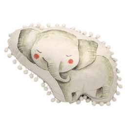 Bravich Little Moments Nursery Elephant Pom Pom Filled Cushion 49Cm - thumbnail 2