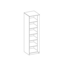Arte Stylish White Matt Bookcase H1930mm W500mm D400mm - Modern Design For Children's Rooms - thumbnail 2