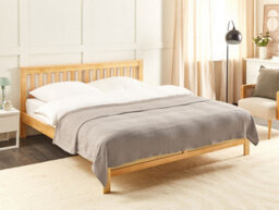 Beliani Bedspread Ragala Cotton 200 X 220 Cm Taupe - thumbnail 2