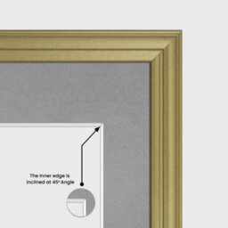 AK Frames 20X14 Gold Classic Multi Photo Frame With Mid Grey Mount - Holds 2 Apertures (2X) A4 Photos - thumbnail 7