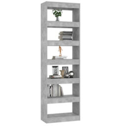 Berkfield Book Cabinet/room Divider Concrete Grey 60X30X198 Cm - thumbnail 4