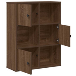 Berkfield Bookcase Brown Oak 60X24X76.5 Cm Engineered Wood - thumbnail 4