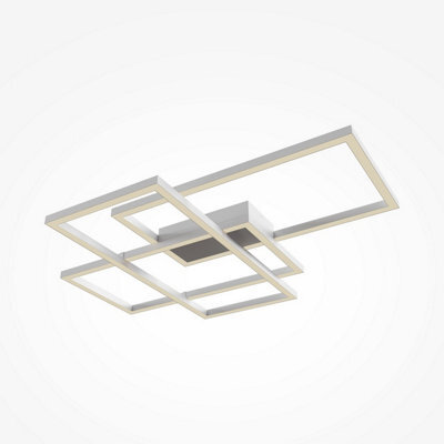 Luminosa Lighting Luminosa Rida Modern Integrated Led Semi Flush Ceiling Light White 4300Lm