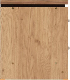 Seconique Charles 2 Drawer Bedside Nightstand Chest In Oak Veneer With Dark Walnut Trim - thumbnail 5