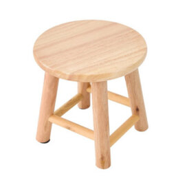 Wooden Step Stool Small Round Shoe Stool Footrest Kids Seat - thumbnail 5