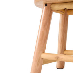 Wooden Step Stool Small Round Shoe Stool Footrest Kids Seat - thumbnail 6