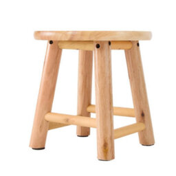 Wooden Step Stool Small Round Shoe Stool Footrest Kids Seat - thumbnail 4