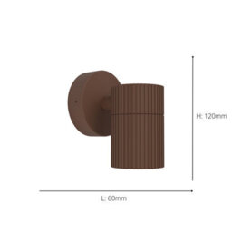 Eglo Tomelloso Modern Rust-Coloured Outdoor Wall Light - thumbnail 4