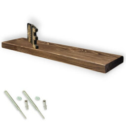 Mkgt Handmade Solid Wood Floating Shelf With Hidden Brackets 45mm Thick Wall Shelf (Walnut, 140Cm)