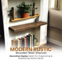 Mkgt Handmade Solid Wood Floating Shelf With Hidden Brackets 45mm Thick Wall Shelf (Walnut, 140Cm) - thumbnail 5