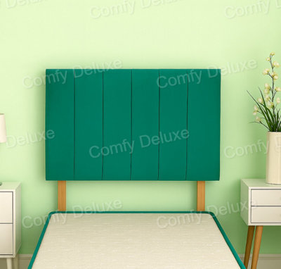 Comfy Deluxe Green Plush Velvet 3Ft Single Headboard 20 Inches