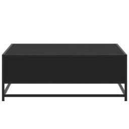 Berkfield Coffee Table Black 80X80X30 Cm Engineered Wood And Metal - thumbnail 6