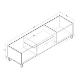 Kidsaw Elv9 Dark Oak Tv Cabinet Engineered Wood - thumbnail 4
