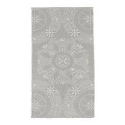 Allure Bath Fashions Sculpted Floral Patterned Hand Towel - Dove Grey - thumbnail 4
