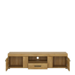 Furniture To Go Cortina 2 Door 1 Drawer Wide Tv Cabinet In Grandson Oak - thumbnail 3
