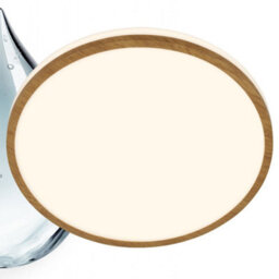 Briloner Bathroom Led Ceiling Light Lamp Ip44 Warm White Wood Frame 28Cm, 12W, 1200Lm