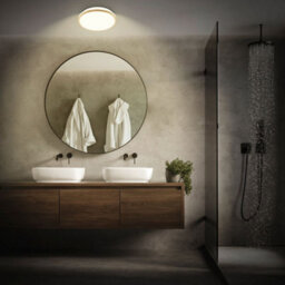 Briloner Bathroom Led Ceiling Light Lamp Ip44 Warm White Wood Frame 28Cm, 12W, 1200Lm - thumbnail 9
