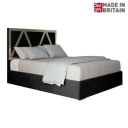 Alison Upholstered Soft Velvet Metal Bed Frame - Black - thumbnail 7