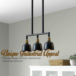 Ledsone Industrial 3 Way Pipe Pendant E27 Farmhouse Chandelier For Kitchen Dining Room Without Bulb , H20Cm - thumbnail 8