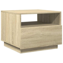 Berkfield Coffee Table With Led Lights Sonoma Oak 50X49X40 Cm - thumbnail 3