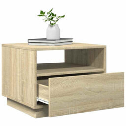 Berkfield Coffee Table With Led Lights Sonoma Oak 50X49X40 Cm - thumbnail 6