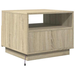 Berkfield Coffee Table With Led Lights Sonoma Oak 50X49X40 Cm - thumbnail 9