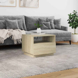 Berkfield Coffee Table With Led Lights Sonoma Oak 50X49X40 Cm - thumbnail 4