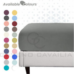 Gc Gaveno Cavailia Percale Deep Fitted Sheet Double Charcoal Extra Deep Pocket 16 Inch (40 Cm) - thumbnail 3