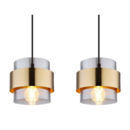 Luminosa Lighting Luminosa Milley Bar Pendant Ceiling Light Matt Black Glass Shade 4X E27 - thumbnail 4