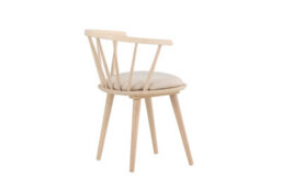 Set Of 2 Bobby Beige Dining Chairs With Cushion - Whitewash Rubber Wood - D53Xw55Xh76Cm, Seat Height 45Cm - thumbnail 6
