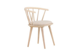 Set Of 2 Bobby Beige Dining Chairs With Cushion - Whitewash Rubber Wood - D53Xw55Xh76Cm, Seat Height 45Cm - thumbnail 7