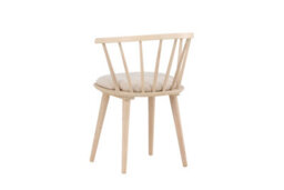 Set Of 2 Bobby Beige Dining Chairs With Cushion - Whitewash Rubber Wood - D53Xw55Xh76Cm, Seat Height 45Cm - thumbnail 4