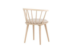 Set Of 2 Bobby Beige Dining Chairs With Cushion - Whitewash Rubber Wood - D53Xw55Xh76Cm, Seat Height 45Cm - thumbnail 5