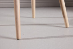 Set Of 2 Bobby Beige Dining Chairs With Cushion - Whitewash Rubber Wood - D53Xw55Xh76Cm, Seat Height 45Cm - thumbnail 8