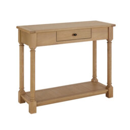 The Furniture Market Classic Oak Small Console Table With 1 Drawer - thumbnail 6