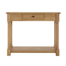 The Furniture Market Classic Oak Small Console Table With 1 Drawer - thumbnail 7