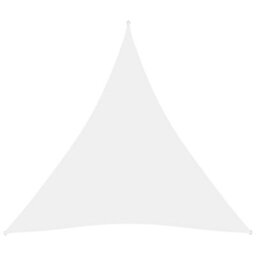 Berkfield Sunshade Sail Oxford Fabric Triangular 4X4X4 M White - thumbnail 1