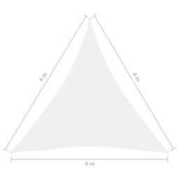 Berkfield Sunshade Sail Oxford Fabric Triangular 4X4X4 M White - thumbnail 6