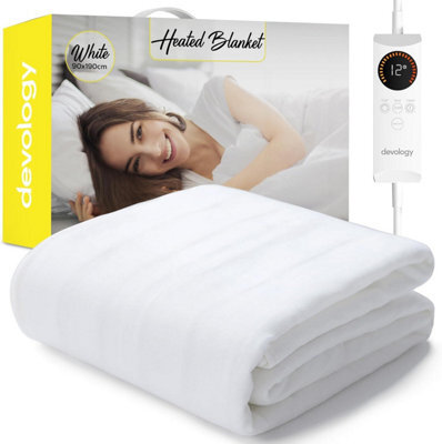 Devology Fully Fitted Mattress Cover Heated Electric Blanket - Elastic Straps - Machine Washable - Easy Fit - King - 150X200Cm - image 1