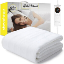Devology Fully Fitted Mattress Cover Heated Electric Blanket - Elastic Straps - Machine Washable - Easy Fit - King - 150X200Cm - thumbnail 1