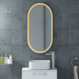 Royal Bathrooms Elite 450 X 900mm Chrome Led Illuminated Framed Capsule Bathroom Mirror - Anti-Fog - thumbnail 8