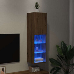Walplus Tv Cabinet With Led Lights Artisian Oak 30.5X30X102 Cm - thumbnail 4